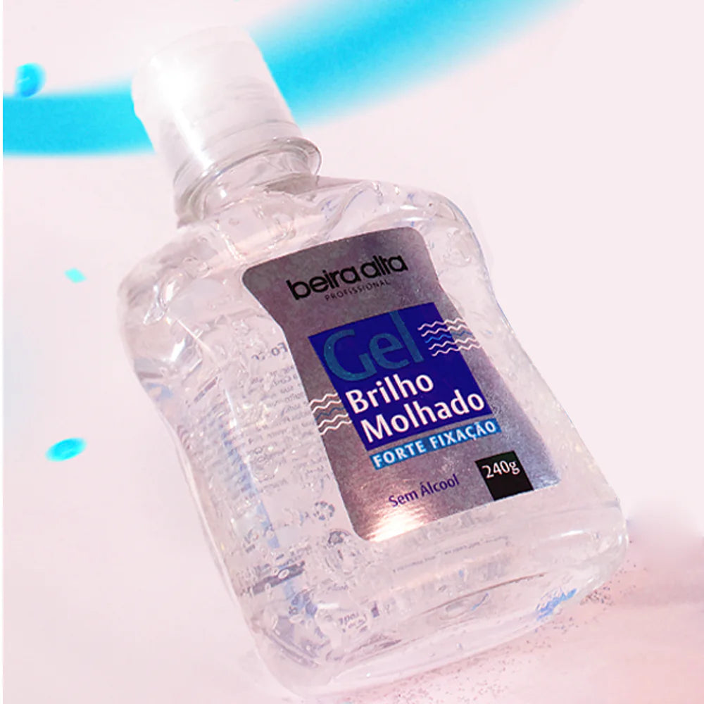 Gel Cristal Beira Alta Brilho Molhado Forte Fixação - 500g