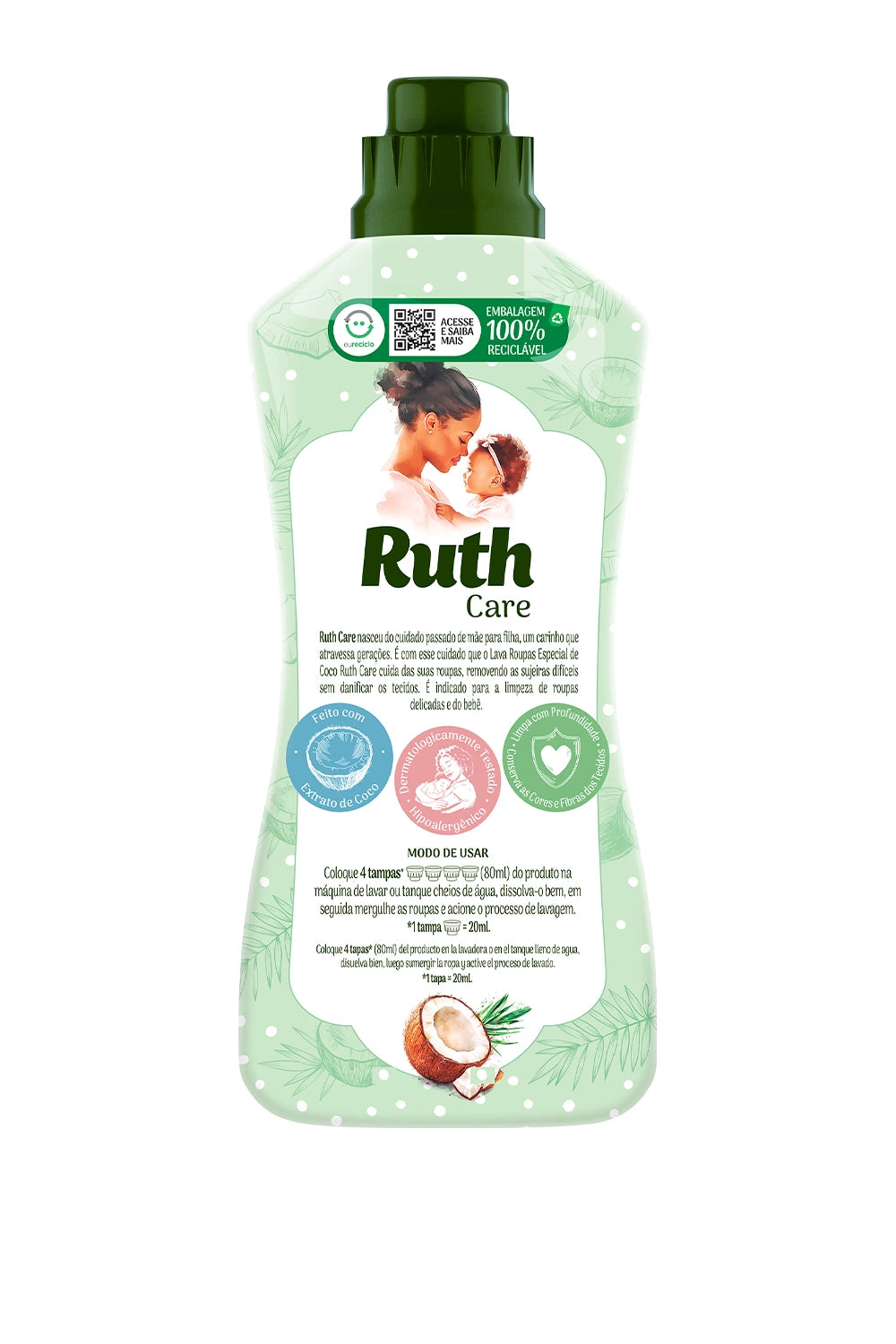 Sabão Liquido Coco Ruth Care - 1L