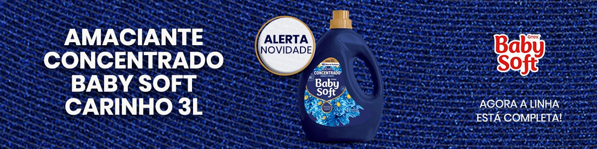 Lançamento: Amaciante Baby Soft Carinho e Cuidado 3 Litros
