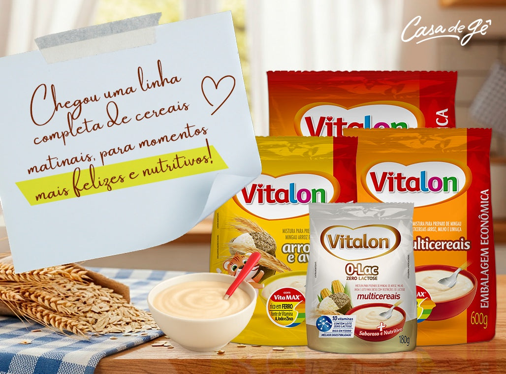 Vitalon: conheça o mingau zero lactose que vai conquistar você e seus filhos