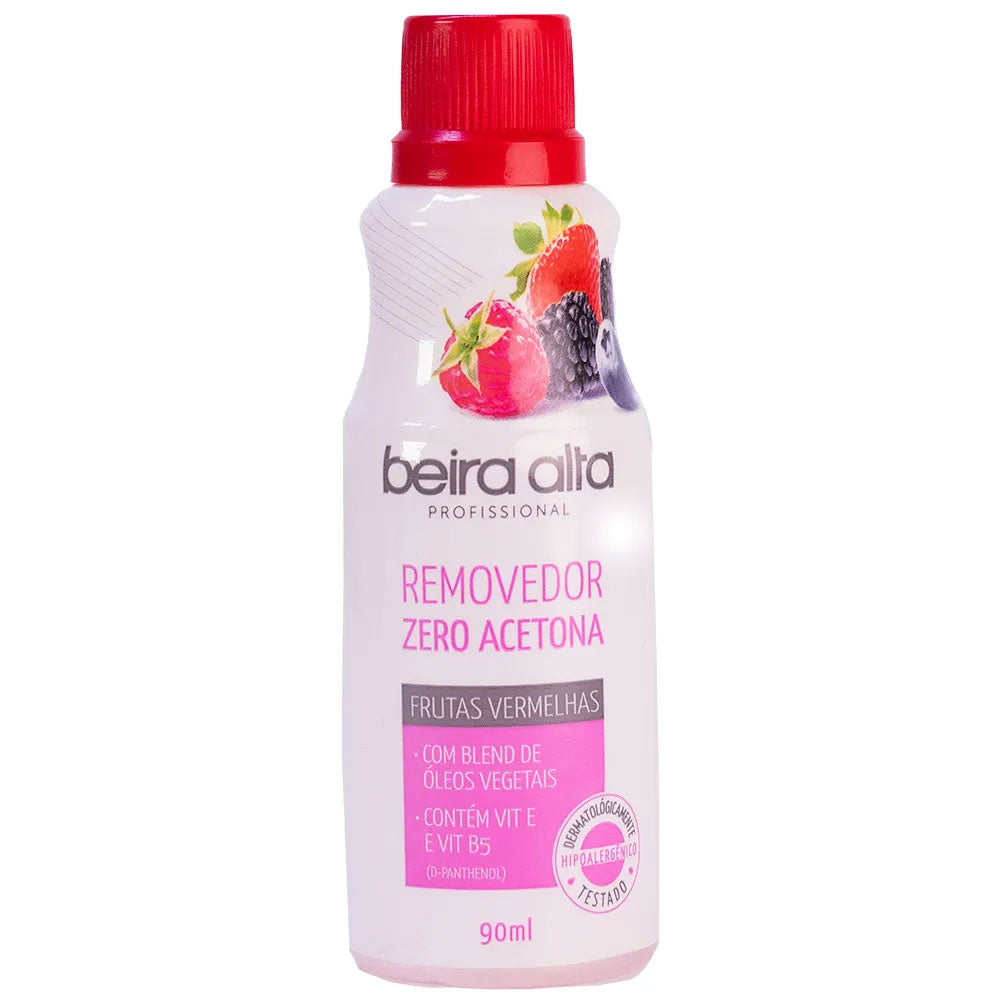 Removedor de Esmaltes Beira Alta Zero Acetona Frutas Vermelhas - 90ml