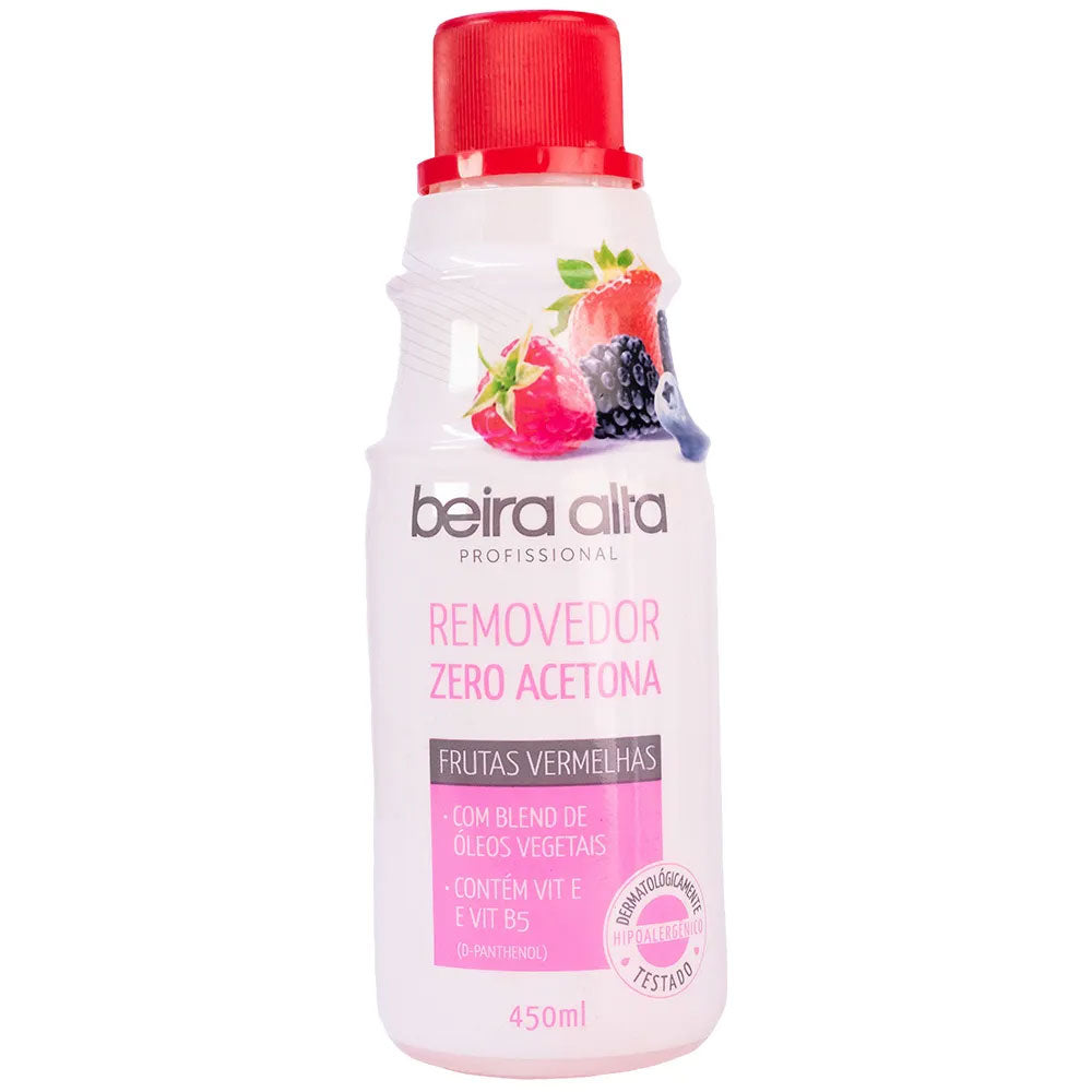 Removedor de Esmaltes Beira Alta Zero Acetona Frutas Vermelhas - 450ml
