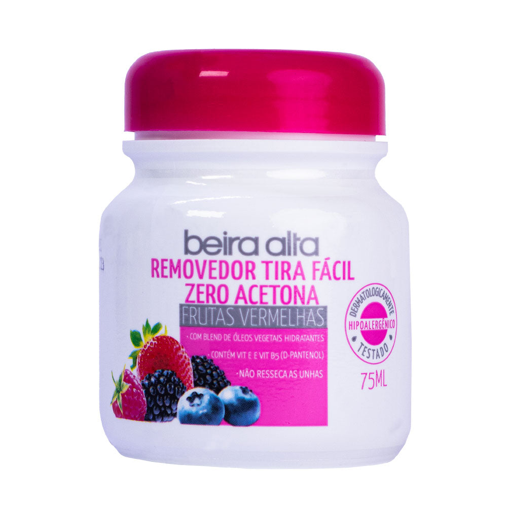 Removedor de Esmalte Tira Fácil Frutas Vermelhas Beira Alta - 75ml