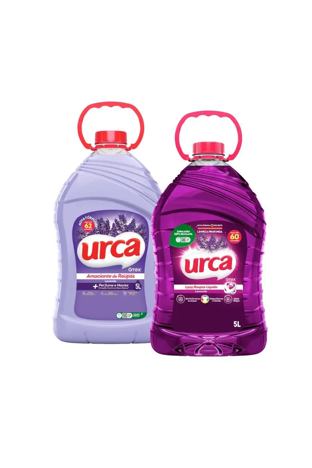 Kit 1 Sabão Liquido Urca Lavanda 5l + 1 Amaciante Diluido Urca Lavanda - 5l