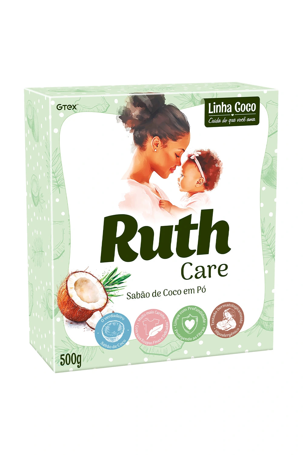 Sabão em Pó Coco Ruth Care Cartucho - 500g
