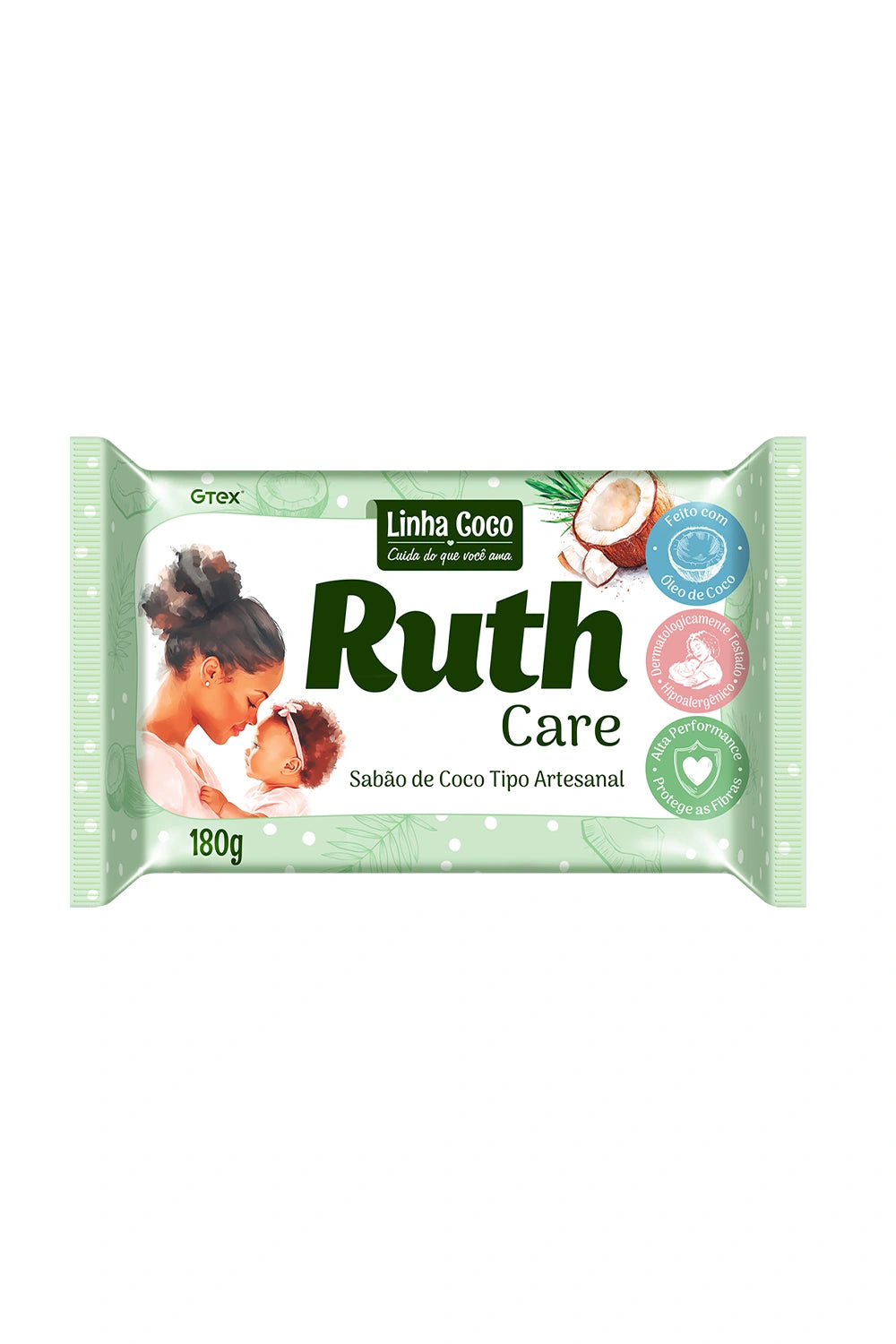 Sabão em Pedra (Sabão em Barra) Coco Ruth Care 5x180g