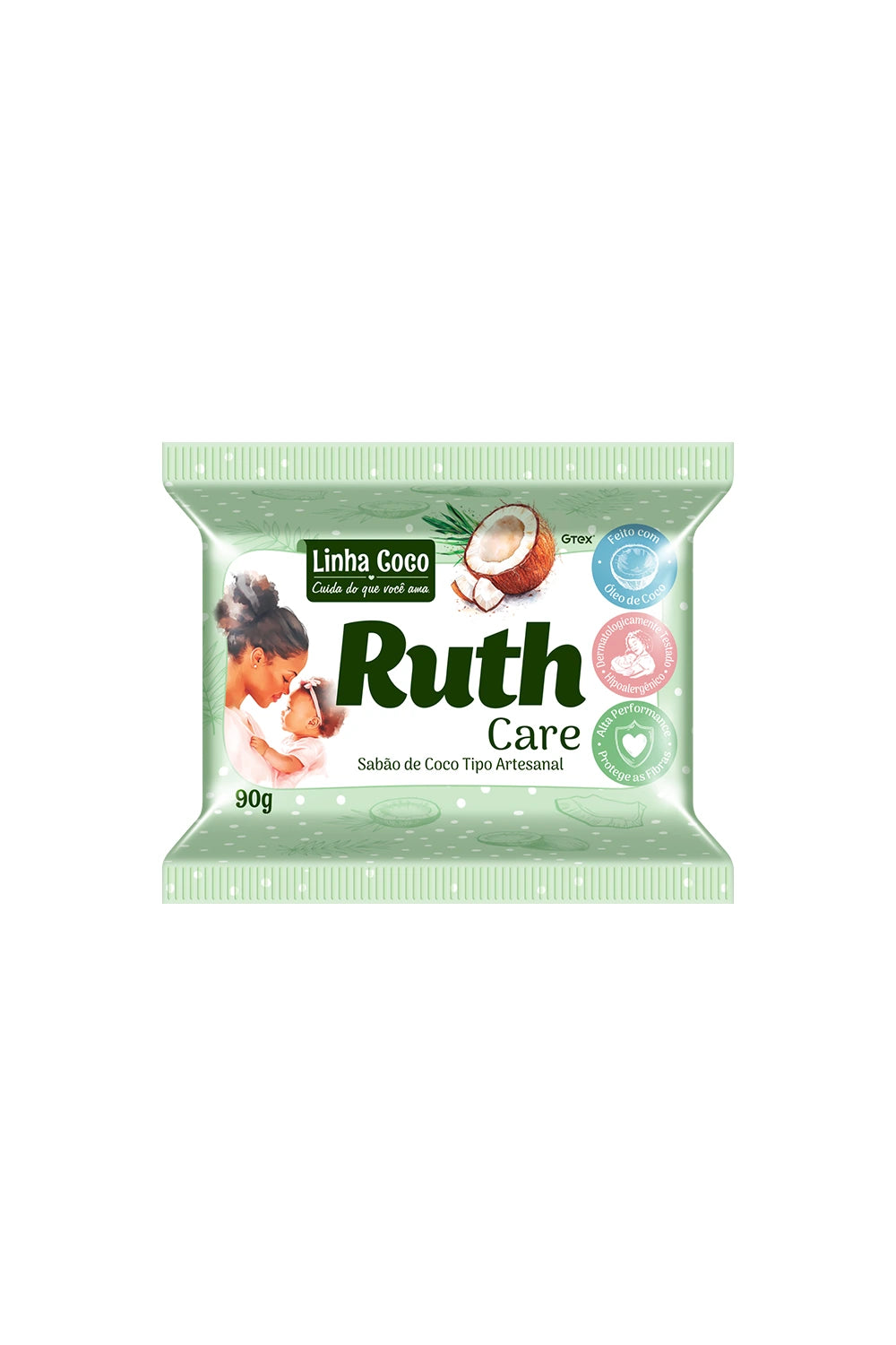 Sabão em Pedra (Sabão em Barra) Coco Ruth Care 5x90g
