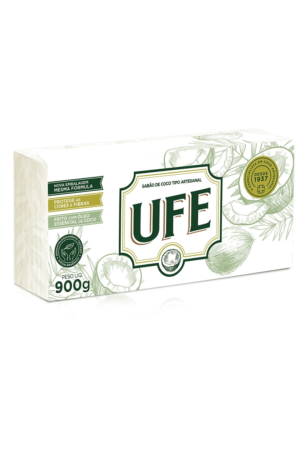 Sabão em Pedra (Sabão em Barra) Coco UFE 5x180g