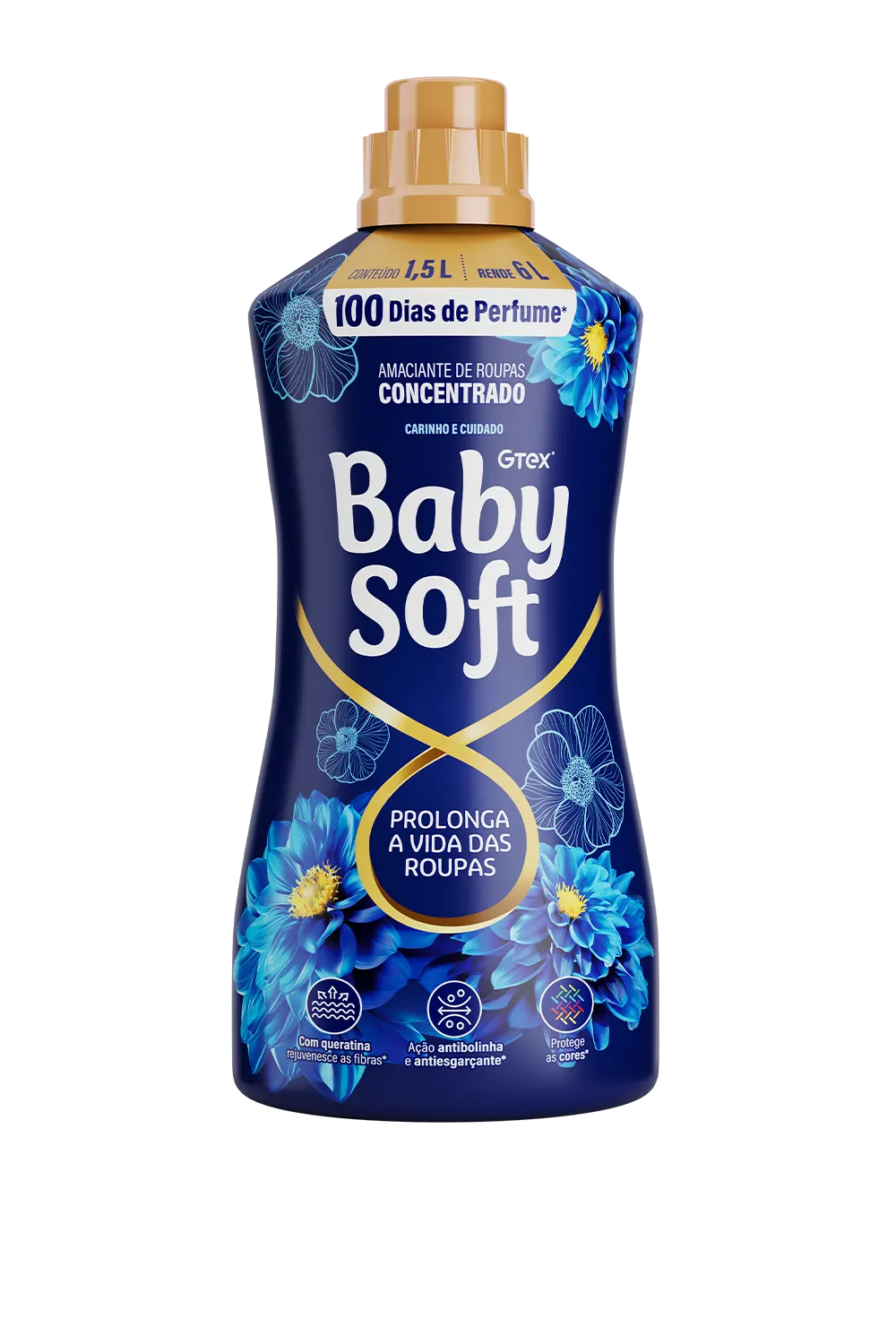 Amaciante Concentrado Baby Soft Carinho e Cuidado - 1,5L