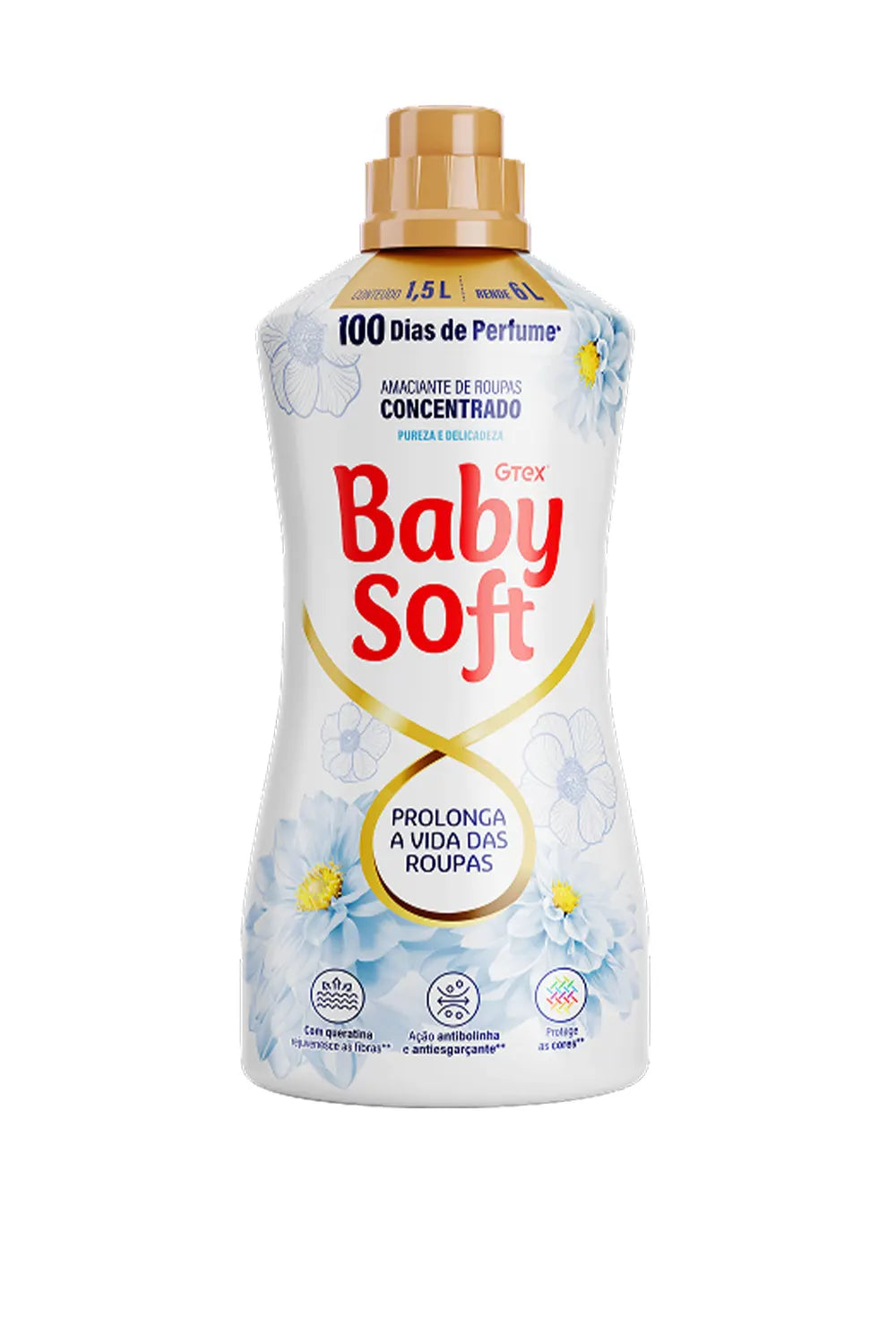 Amaciante Concentrado Baby Soft Pureza e Delicadeza - 1,5l