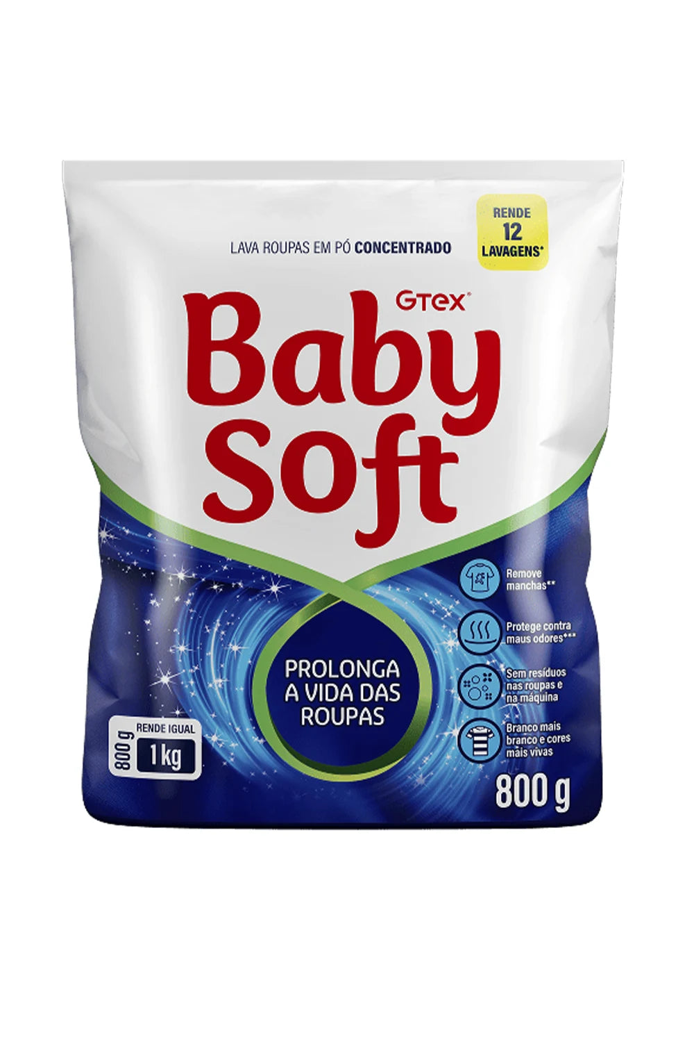 Sabão em Pó Baby Soft Concentrado Sachê - 800g