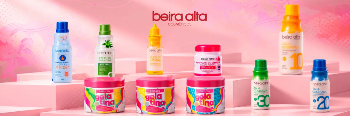 Beira Alta Cosméticos: água oxigenada, gelatina capilar e outros produtos de beleza