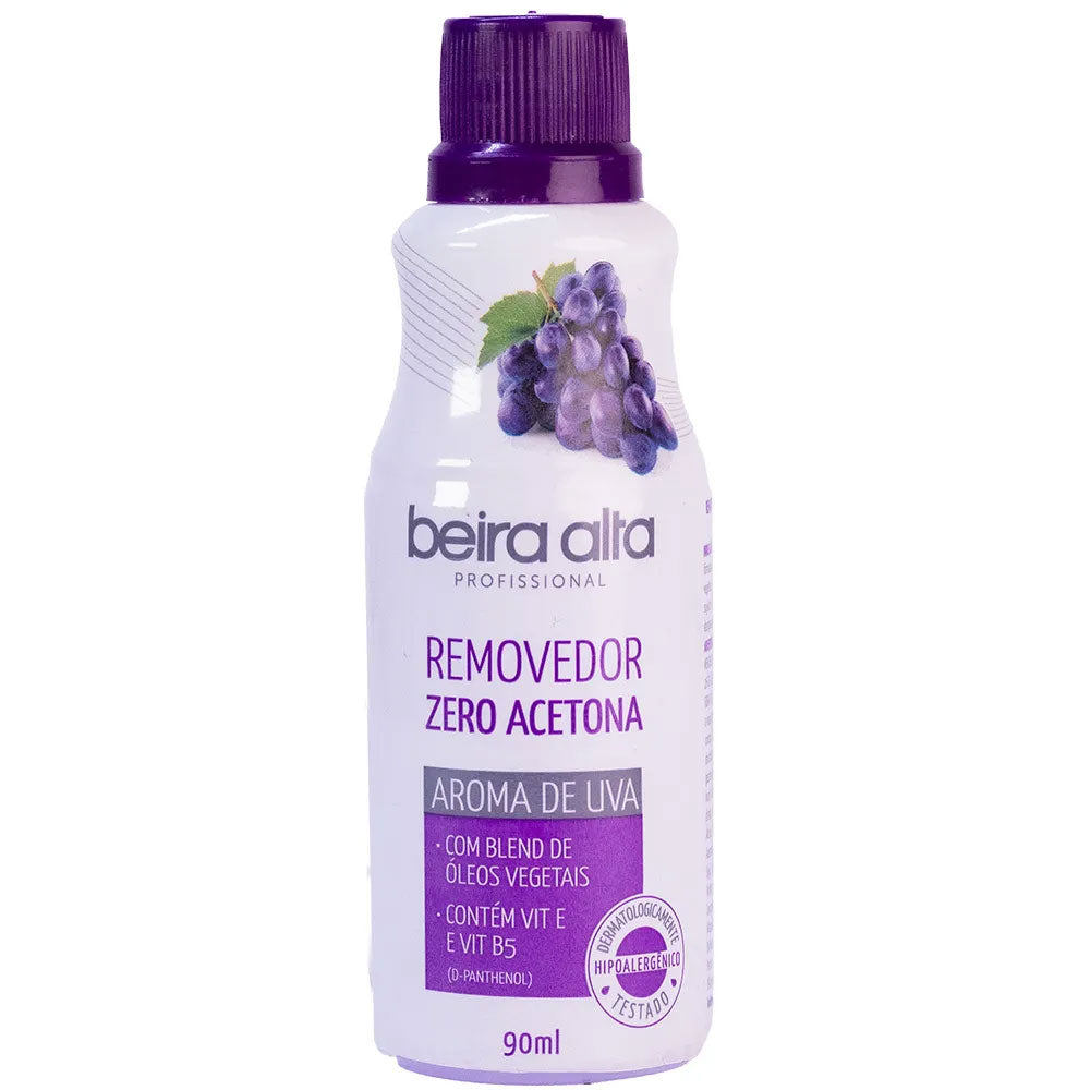 Removedor de Esmaltes Beira Alta Zero Acetona Uva - 90ml