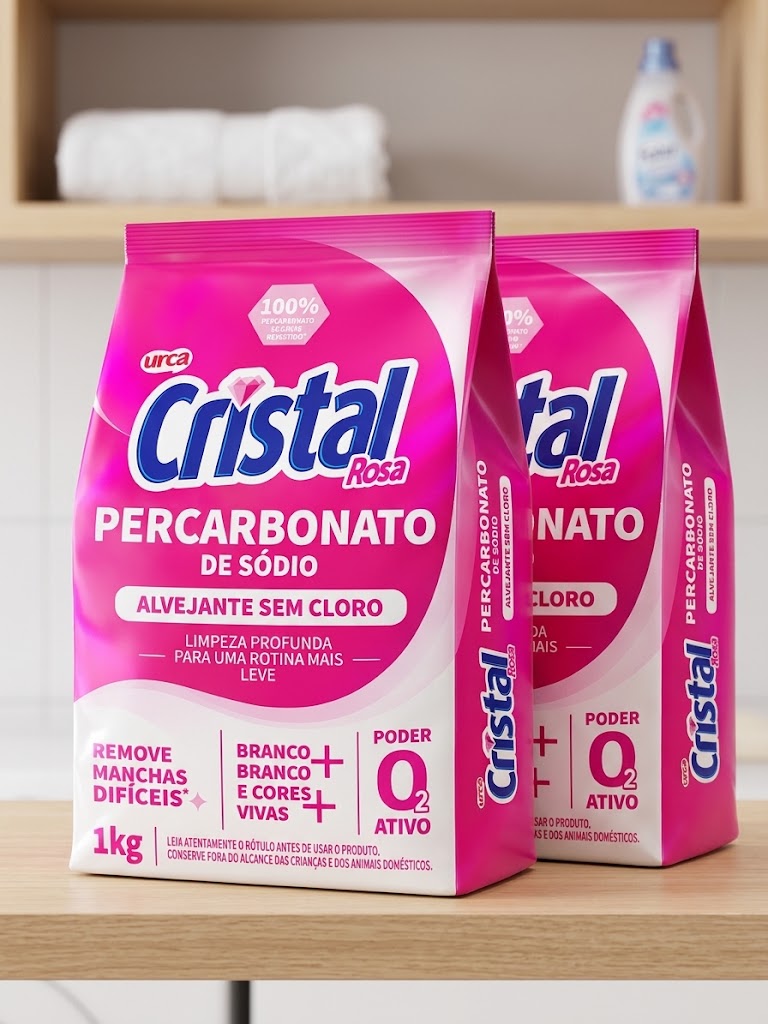 Kit 2 Percarbonatos de Sódio Urca Cristal Rosa Sachê - 1kg