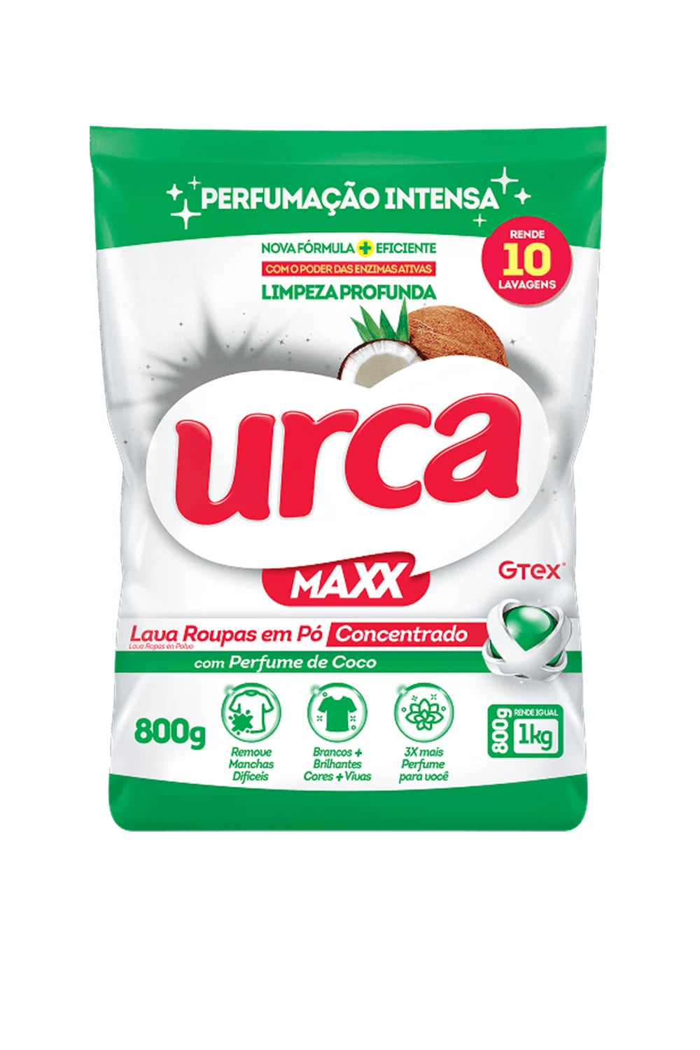 Sabão em Pó Concentrado Coco Urca Sachê - 800g